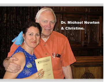 Christine With Dr. Michael Newton